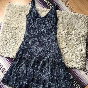 Blue paisley dress